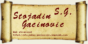 Stojadin Gaćinović vizit kartica